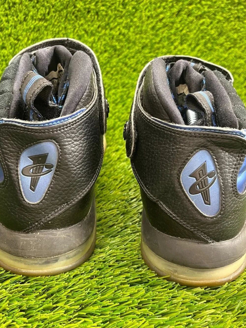Nike Air Penny 4 Black Atlantic Mens Size 10.5 Athletic Basketball Shoes Sneaker